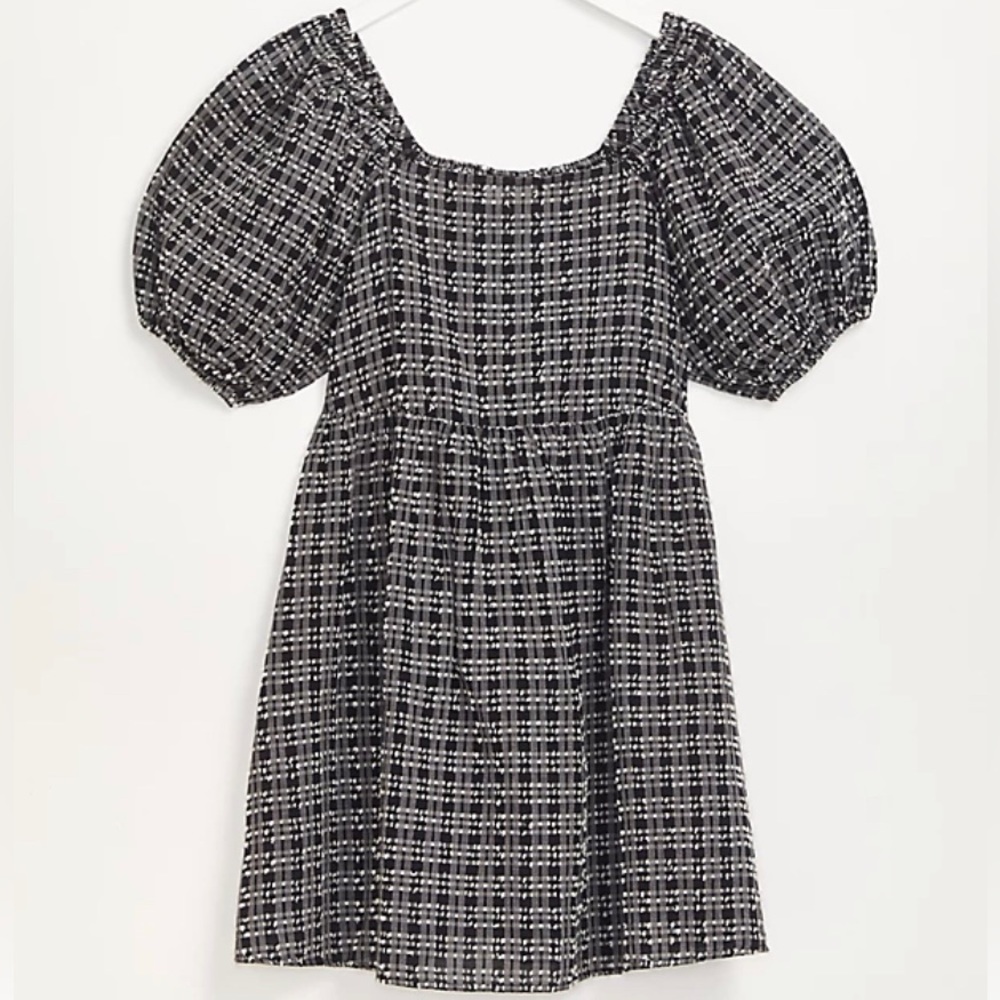 Lou & Grey Plaid Babydoll Mini Dress